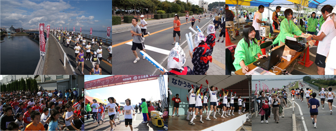 なかうみマラソン大会の様子