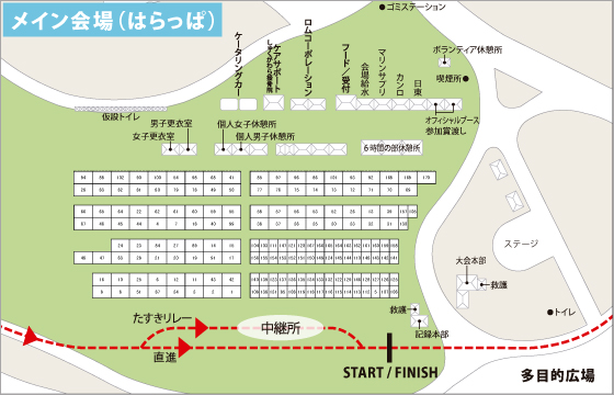 24時間ゆめリレーin湘南ひらつか会場図