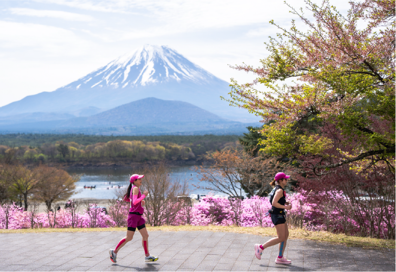 富士五湖ウルトラマラソンのコース風景