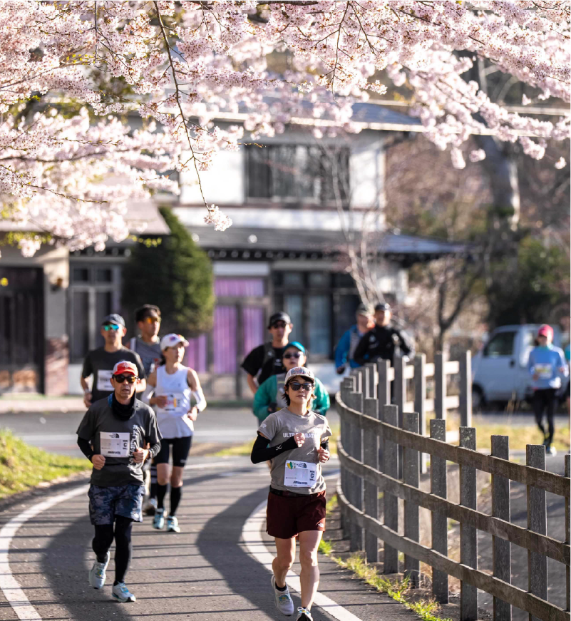 富士五湖ウルトラマラソンのコース風景