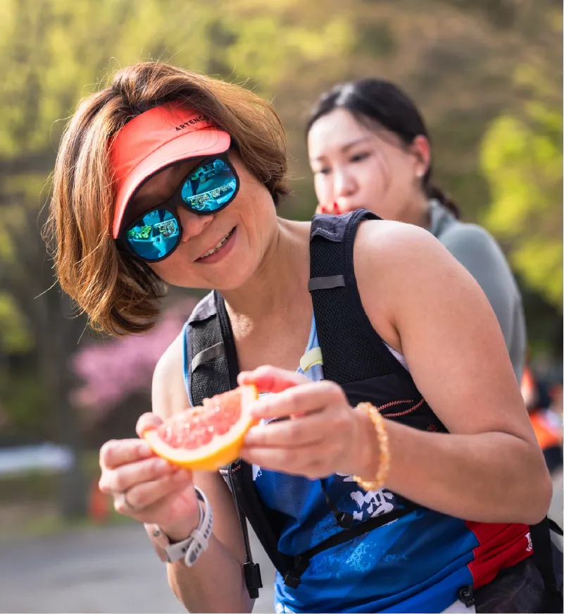 大会のエイドステーション