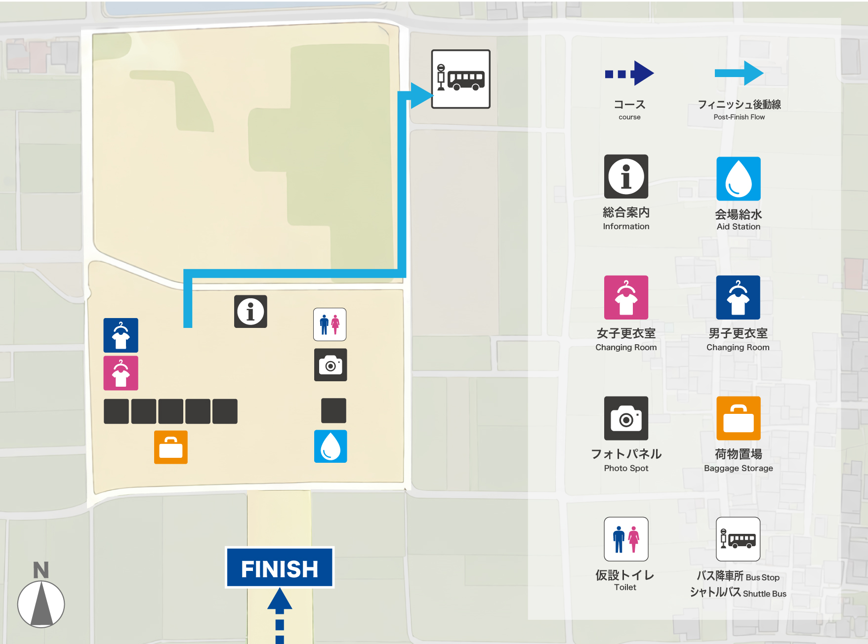 フィニッシュ後会場図