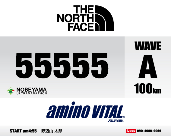 100km WAVE A ナンバーカード