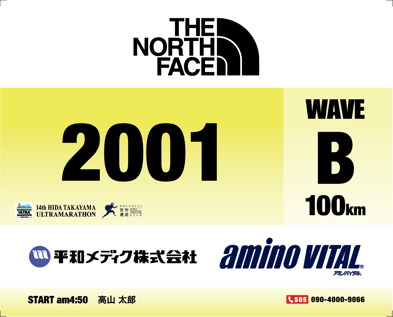 100km WAVE B ナンバーカード