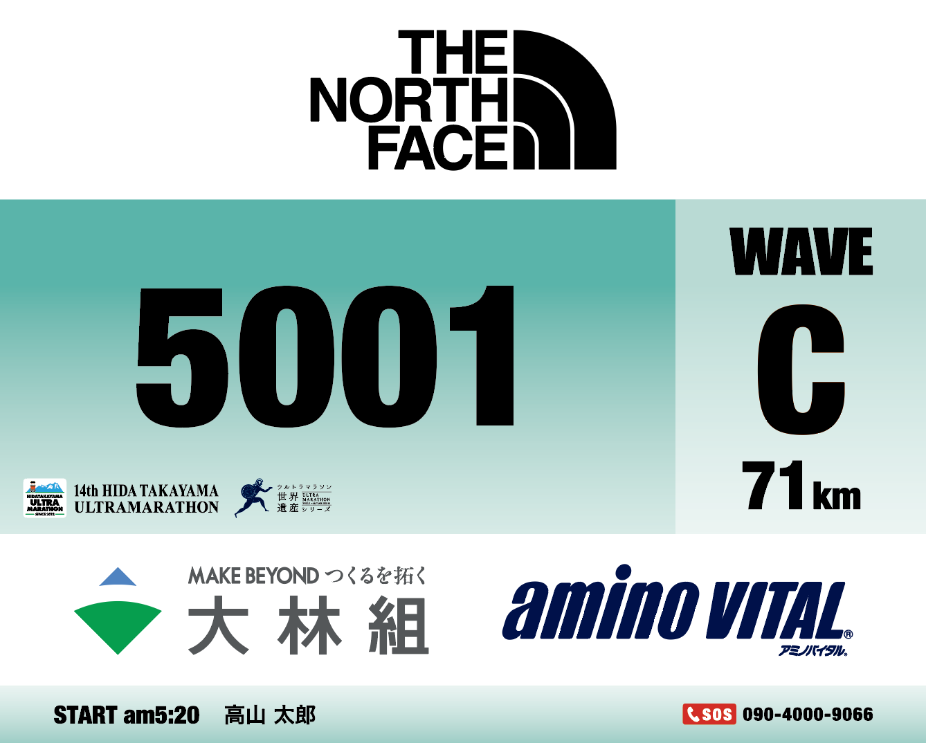 71km WAVE C ナンバーカード