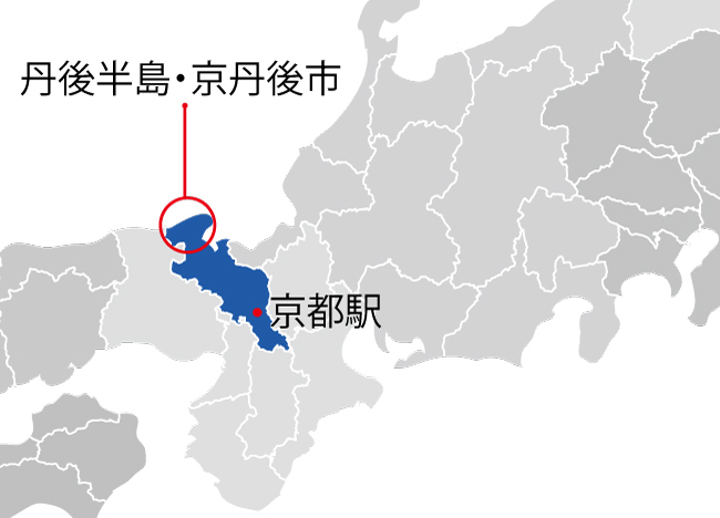 丹後半島の位置